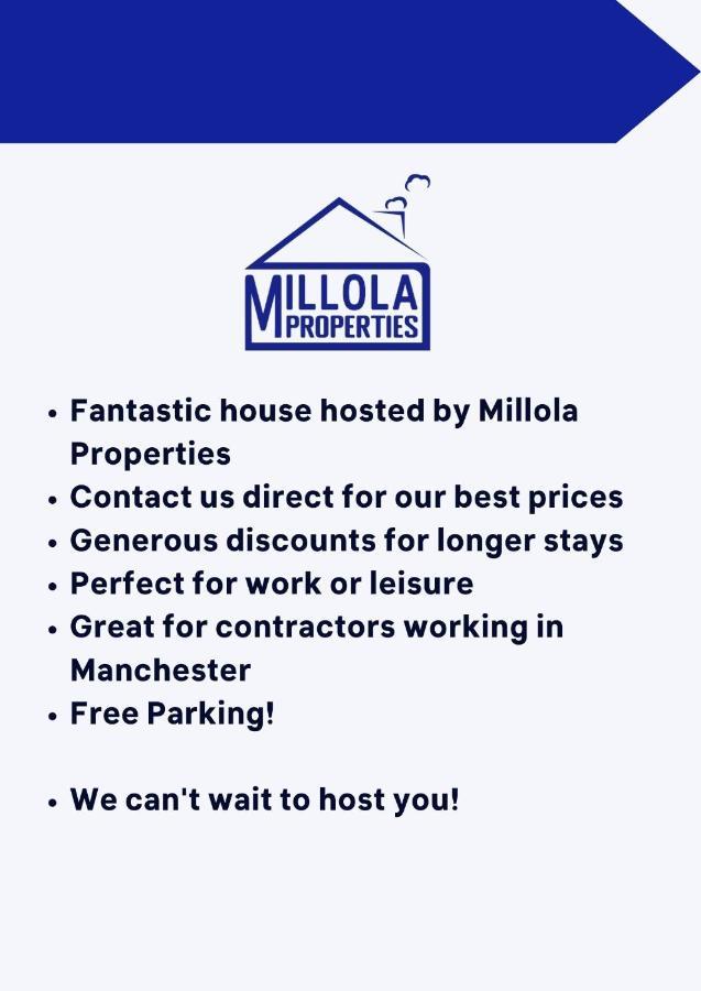 1 Mile To Etihad Stadium & Coop Arena, Free Parking, 7 Ppl Villa Manchester Ngoại thất bức ảnh